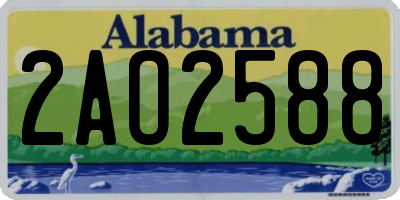 AL license plate 2AO2588