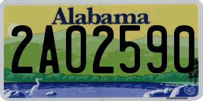 AL license plate 2AO2590