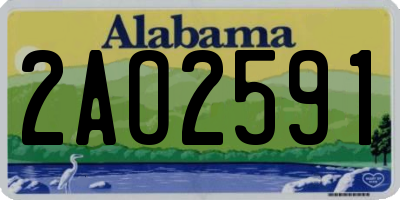 AL license plate 2AO2591
