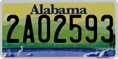 AL license plate 2AO2593