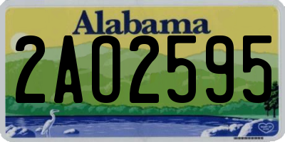 AL license plate 2AO2595