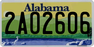 AL license plate 2AO2606