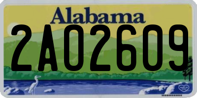 AL license plate 2AO2609