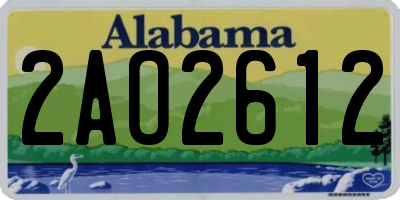 AL license plate 2AO2612