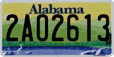 AL license plate 2AO2613