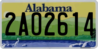 AL license plate 2AO2614