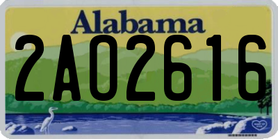 AL license plate 2AO2616