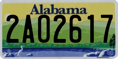 AL license plate 2AO2617