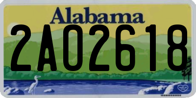 AL license plate 2AO2618