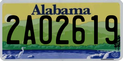 AL license plate 2AO2619