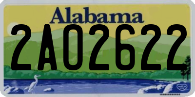 AL license plate 2AO2622