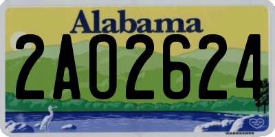 AL license plate 2AO2624
