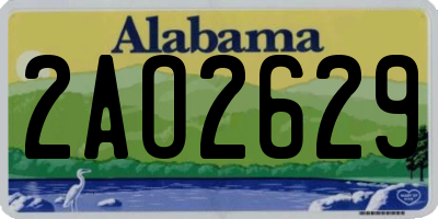 AL license plate 2AO2629