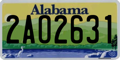 AL license plate 2AO2631