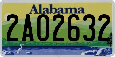 AL license plate 2AO2632