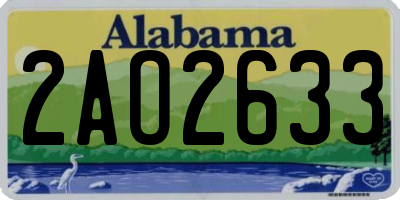 AL license plate 2AO2633
