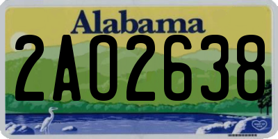 AL license plate 2AO2638