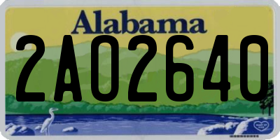 AL license plate 2AO2640