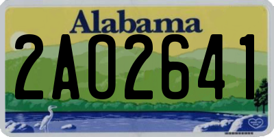 AL license plate 2AO2641
