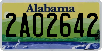 AL license plate 2AO2642