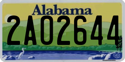 AL license plate 2AO2644