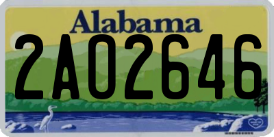 AL license plate 2AO2646