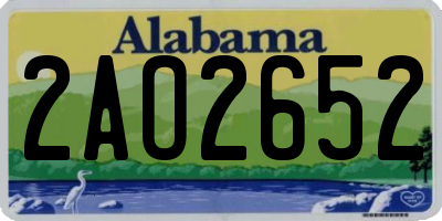 AL license plate 2AO2652