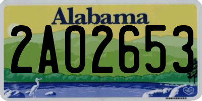 AL license plate 2AO2653