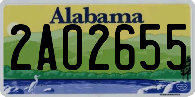 AL license plate 2AO2655