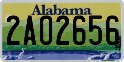 AL license plate 2AO2656