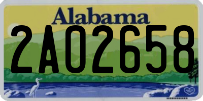 AL license plate 2AO2658