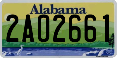 AL license plate 2AO2661