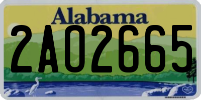 AL license plate 2AO2665
