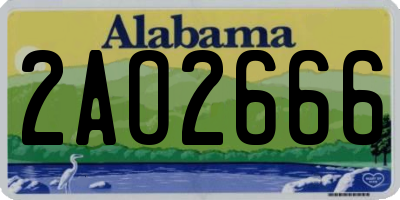 AL license plate 2AO2666