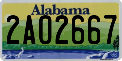 AL license plate 2AO2667