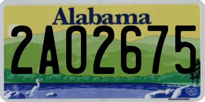 AL license plate 2AO2675