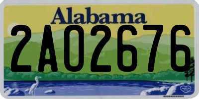 AL license plate 2AO2676