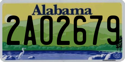 AL license plate 2AO2679