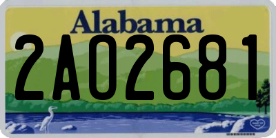 AL license plate 2AO2681
