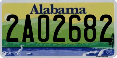 AL license plate 2AO2682