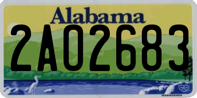AL license plate 2AO2683