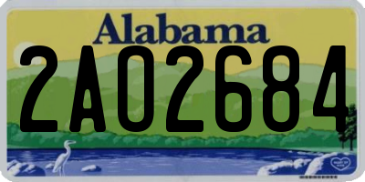 AL license plate 2AO2684