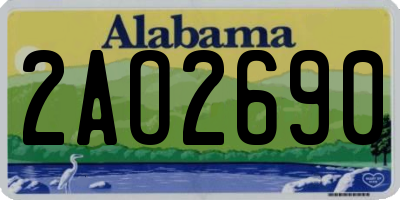 AL license plate 2AO2690