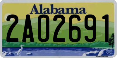 AL license plate 2AO2691