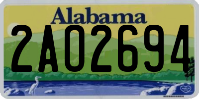 AL license plate 2AO2694