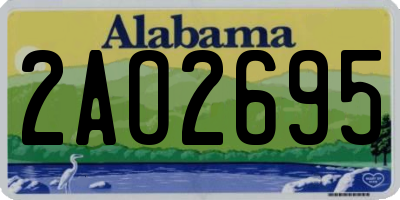 AL license plate 2AO2695