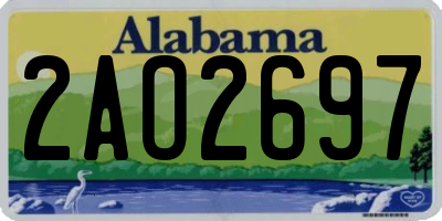 AL license plate 2AO2697