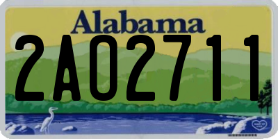 AL license plate 2AO2711
