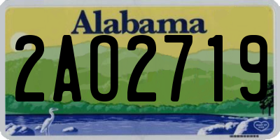 AL license plate 2AO2719