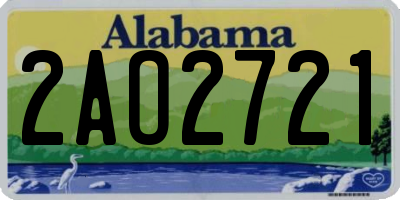 AL license plate 2AO2721